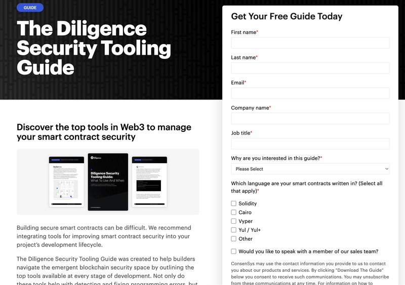 Security best practices lead form