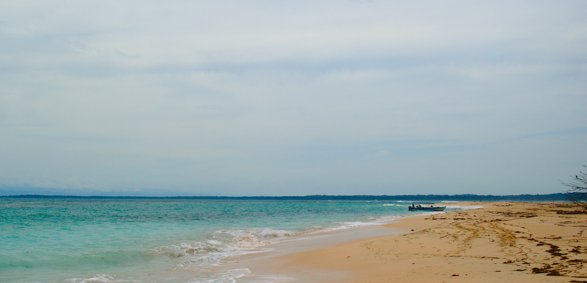 Beach view with boat